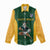 South Africa Rugby Custom Women Casual Shirt Glory Be To Springboks - Wonder Print Shop