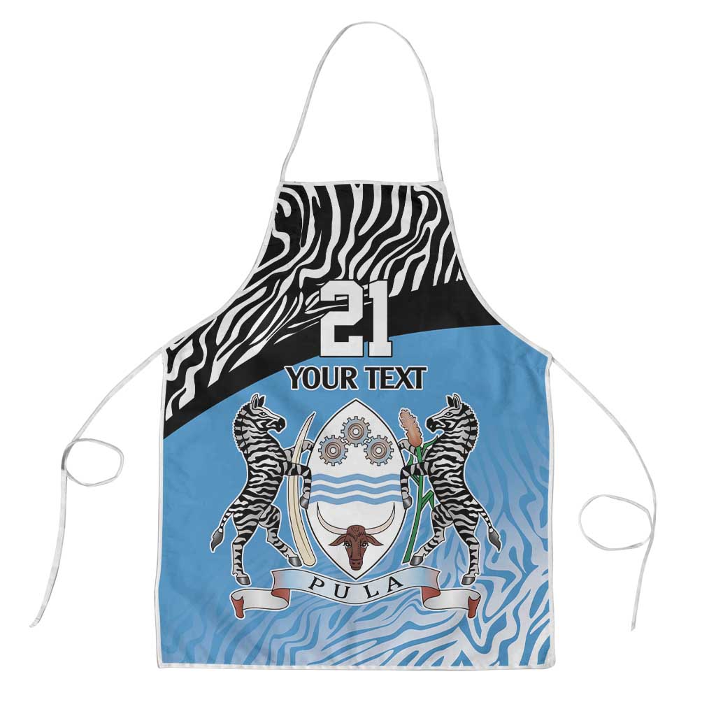 Botswana Cricket Custom Apron Baggy Blues Zebra Skins Pattern - Wonder Print Shop