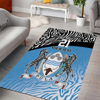 Botswana Cricket Custom Area Rug Baggy Blues Zebra Skins Pattern - Wonder Print Shop