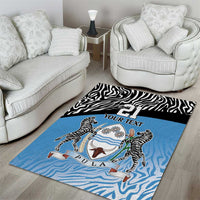 Botswana Cricket Custom Area Rug Baggy Blues Zebra Skins Pattern - Wonder Print Shop