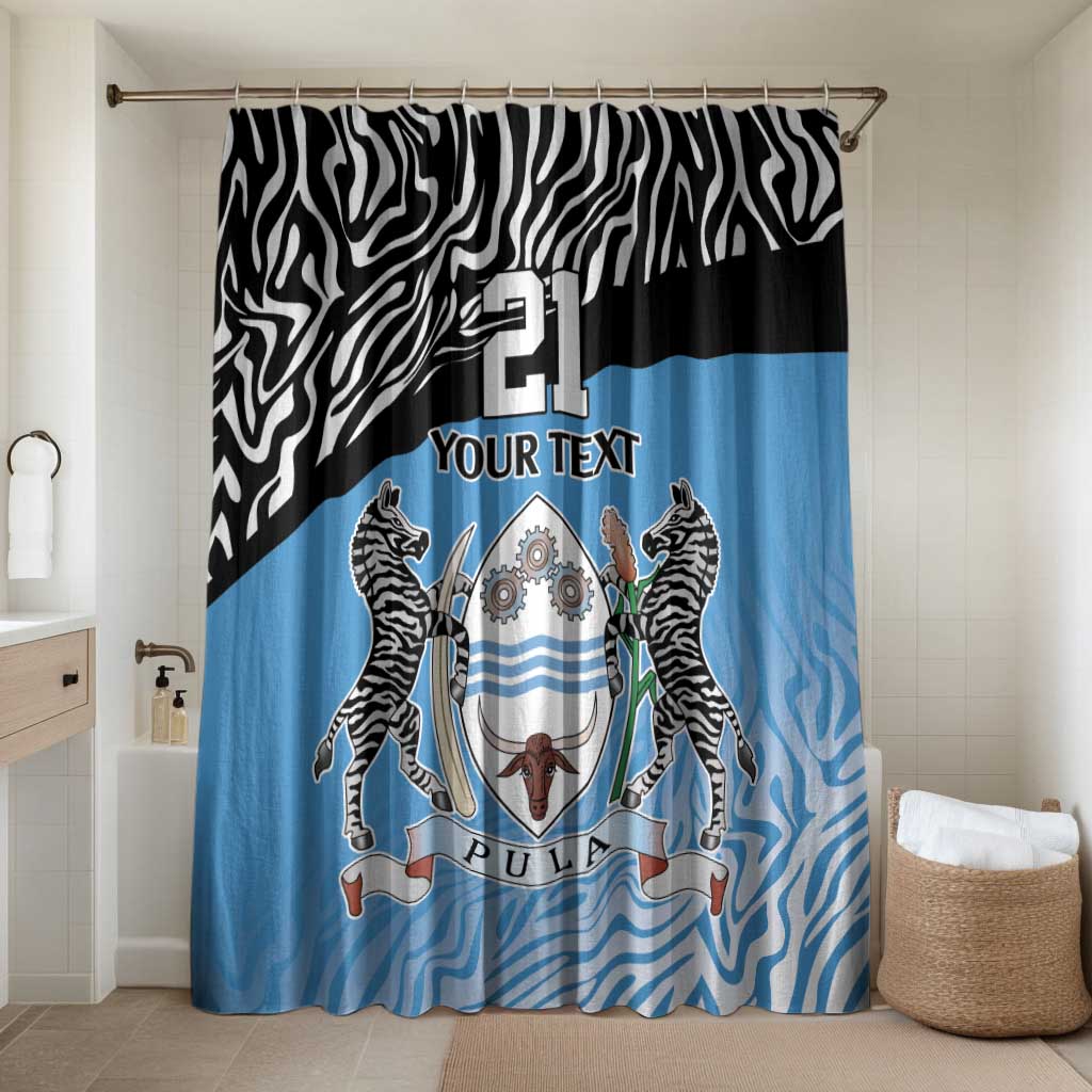 Botswana Cricket Custom Bathroom Set Baggy Blues Zebra Skins Pattern - Wonder Print Shop