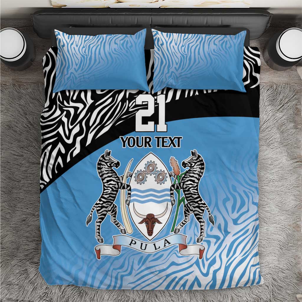 Botswana Cricket Custom Bedding Set Baggy Blues Zebra Skins Pattern - Wonder Print Shop