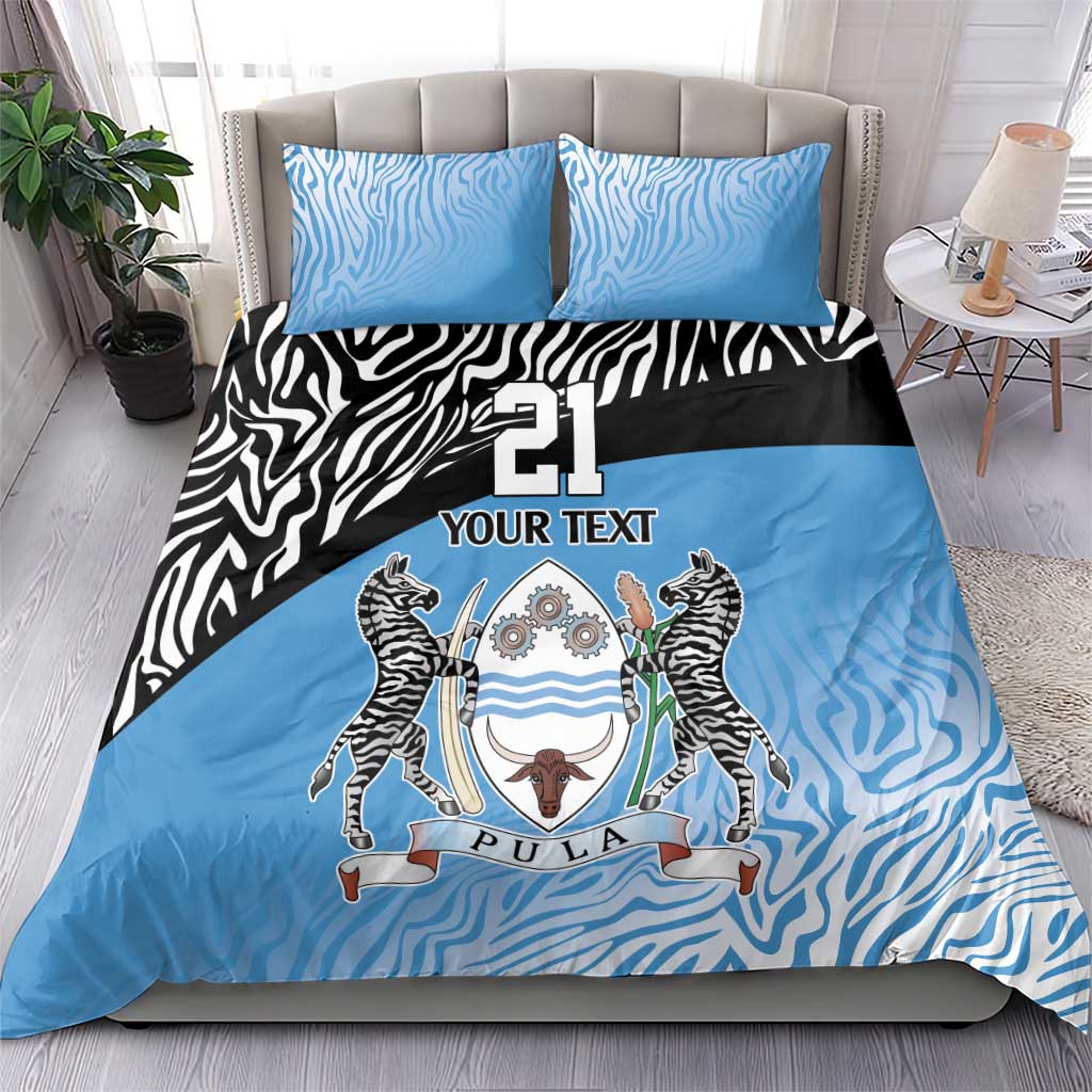 Botswana Cricket Custom Bedding Set Baggy Blues Zebra Skins Pattern - Wonder Print Shop