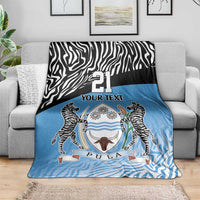 Botswana Cricket Custom Blanket Baggy Blues Zebra Skins Pattern - Wonder Print Shop
