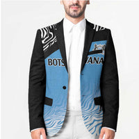 Botswana Cricket Custom Blazer Baggy Blues Zebra Skins Pattern - Wonder Print Shop