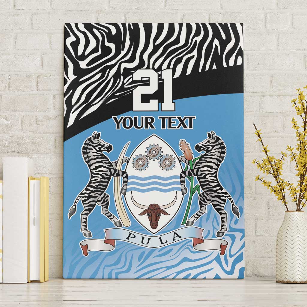 Botswana Cricket Custom Canvas Wall Art Baggy Blues Zebra Skins Pattern - Wonder Print Shop