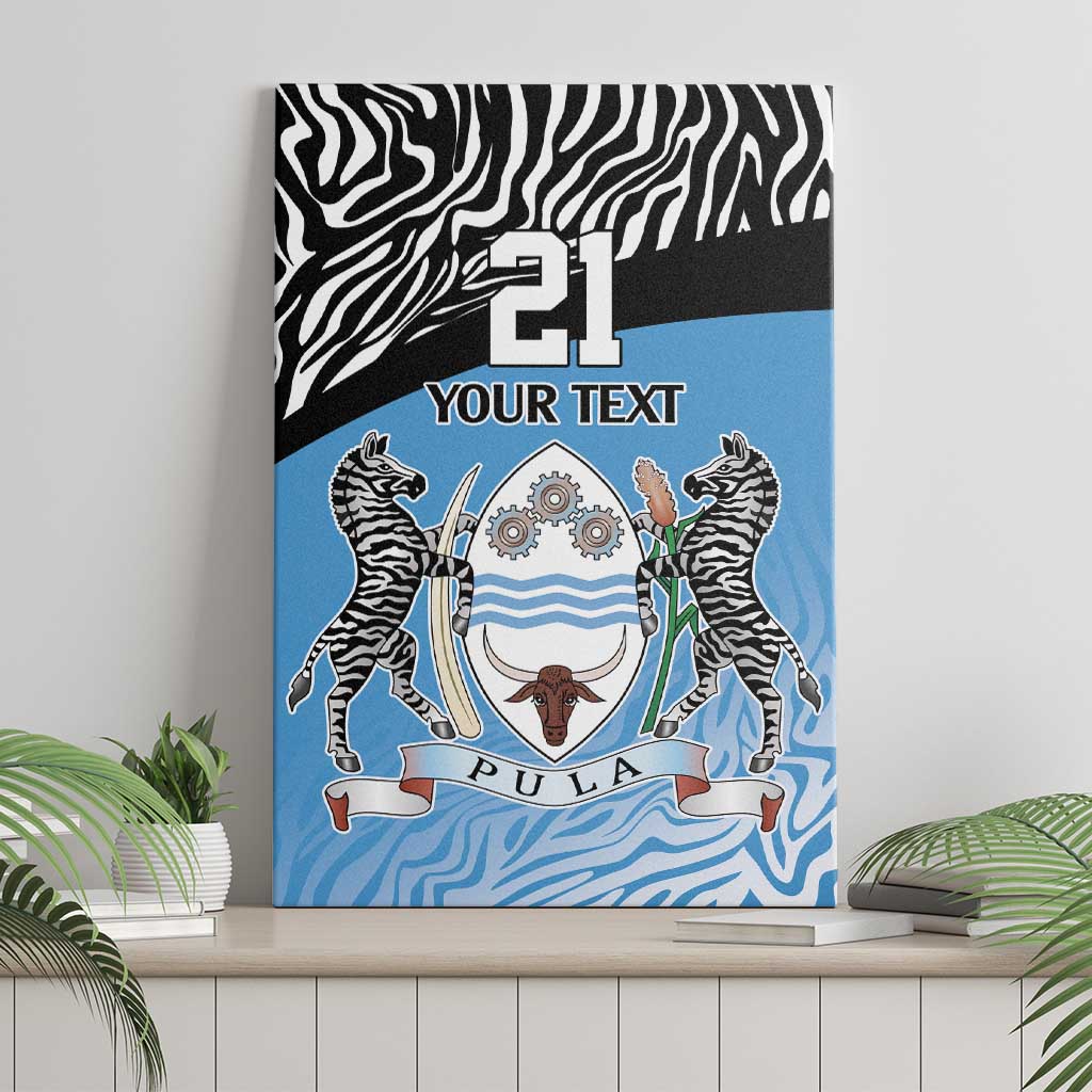 Botswana Cricket Custom Canvas Wall Art Baggy Blues Zebra Skins Pattern - Wonder Print Shop
