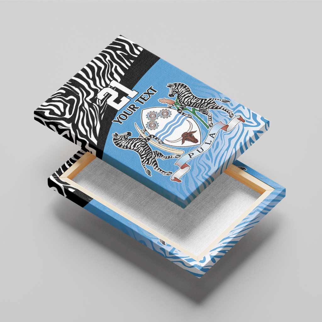 Botswana Cricket Custom Canvas Wall Art Baggy Blues Zebra Skins Pattern - Wonder Print Shop