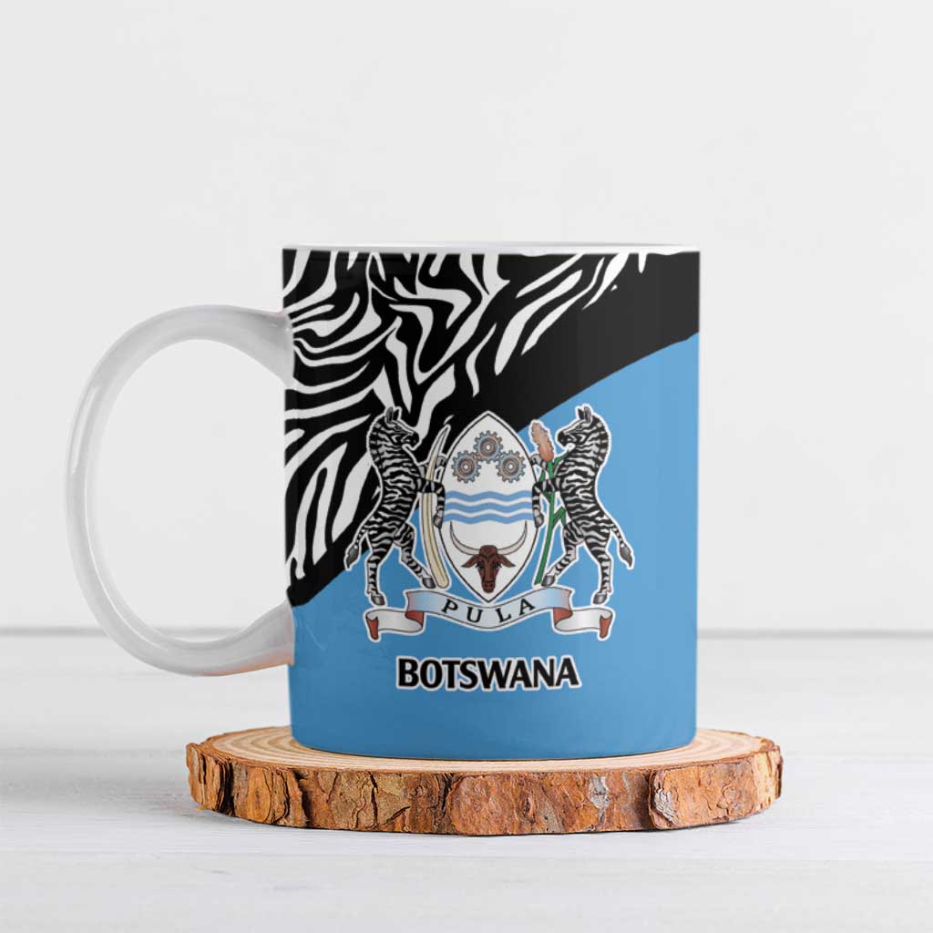 Botswana Cricket Custom Ceramic Mug Baggy Blues Zebra Skins Pattern - Wonder Print Shop