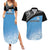 Botswana Cricket Custom Couples Matching Summer Maxi Dress and Hawaiian Shirt Baggy Blues Zebra Skins Pattern - Wonder Print Shop