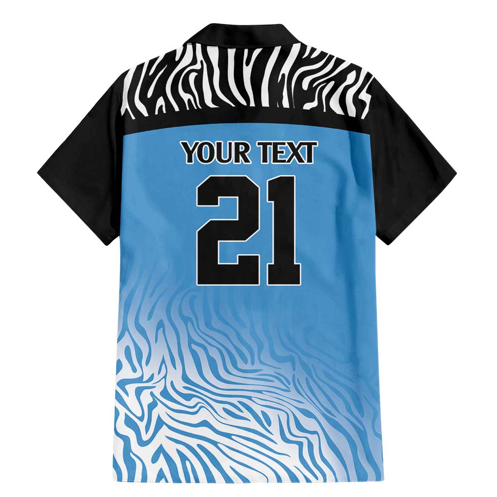 Botswana Cricket Custom Family Matching Mermaid Dress and Hawaiian Shirt Baggy Blues Zebra Skins Pattern - Wonder Print Shop