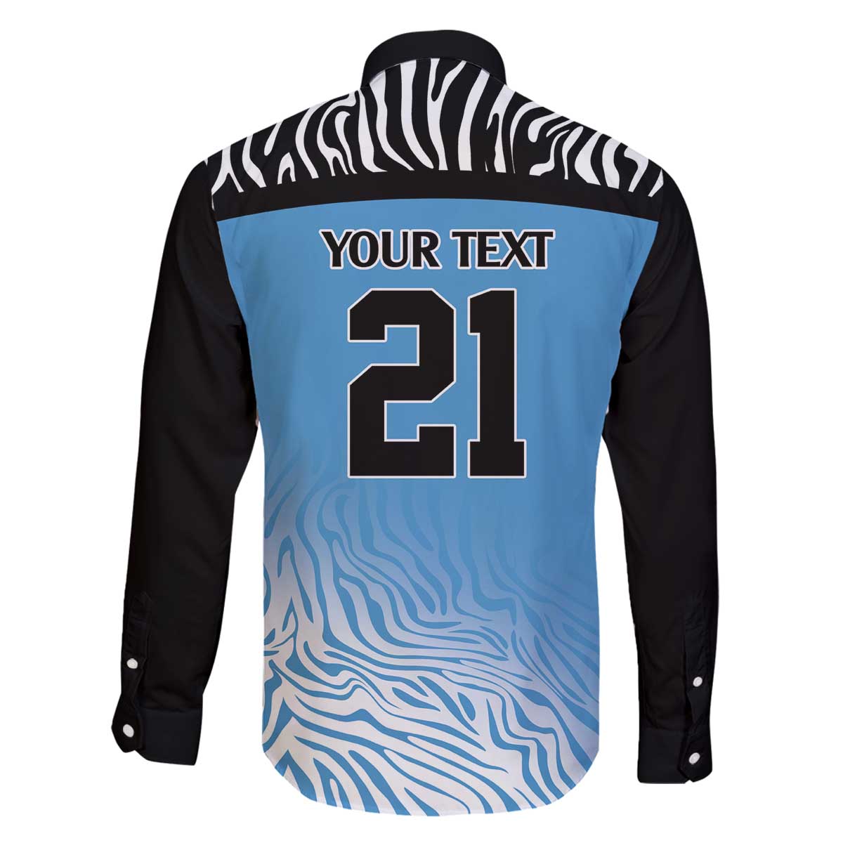 Botswana Cricket Custom Family Matching Off The Shoulder Long Sleeve Dress and Hawaiian Shirt Baggy Blues Zebra Skins Pattern - Wonder Print Shop
