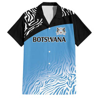 Botswana Cricket Custom Family Matching Puletasi and Hawaiian Shirt Baggy Blues Zebra Skins Pattern - Wonder Print Shop