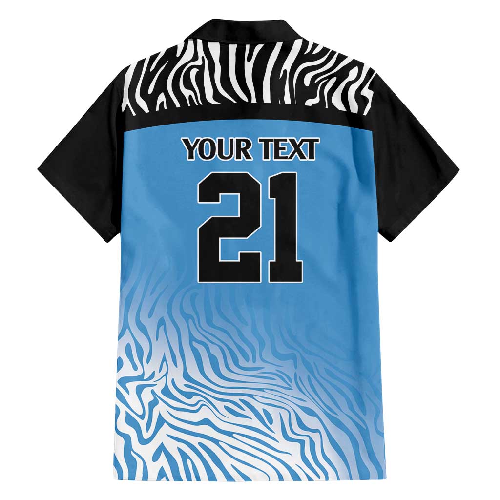 Botswana Cricket Custom Family Matching Tank Maxi Dress and Hawaiian Shirt Baggy Blues Zebra Skins Pattern - Wonder Print Shop