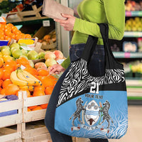 Botswana Cricket Custom Grocery Bag Baggy Blues Zebra Skins Pattern - Wonder Print Shop