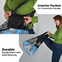 Botswana Cricket Custom Grocery Bag Baggy Blues Zebra Skins Pattern - Wonder Print Shop