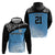 Botswana Cricket Custom Hoodie Baggy Blues Zebra Skins Pattern - Wonder Print Shop