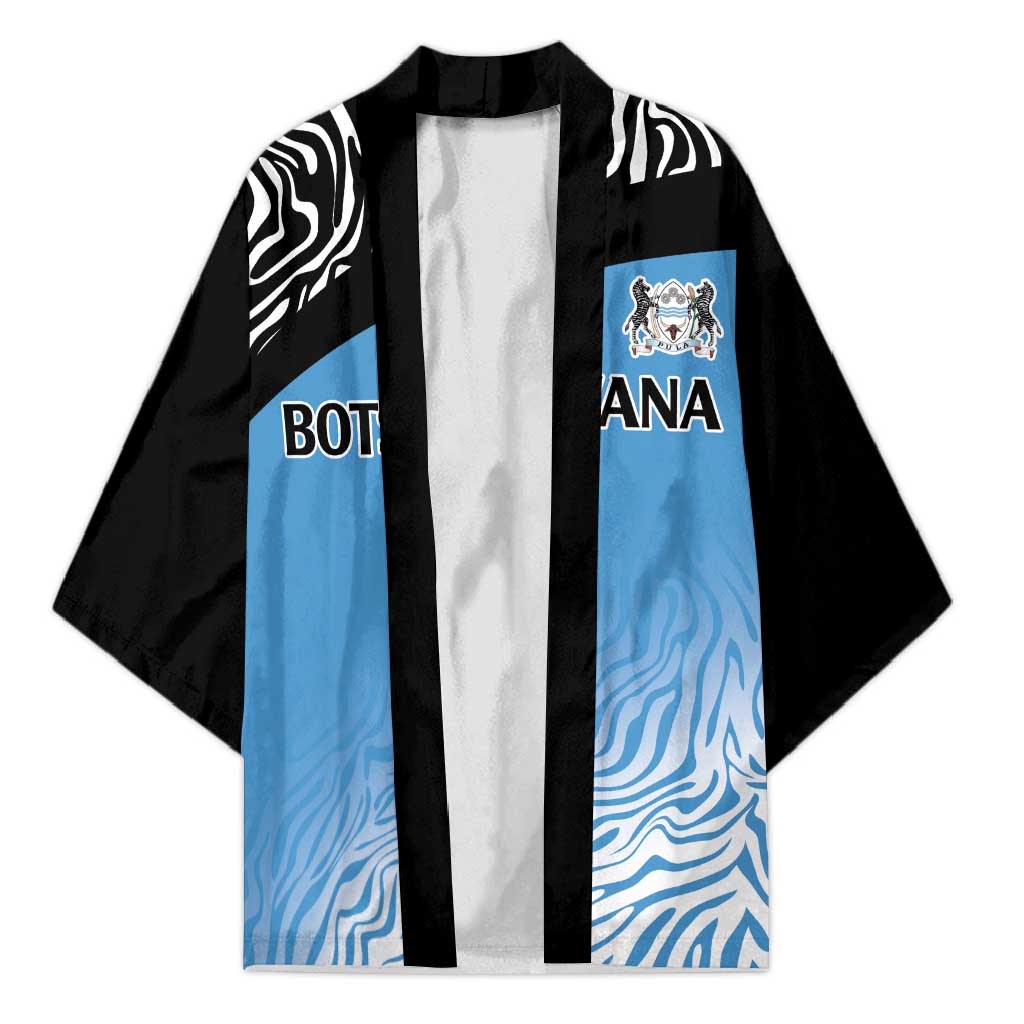 Botswana Cricket Custom Kimono Baggy Blues Zebra Skins Pattern - Wonder Print Shop