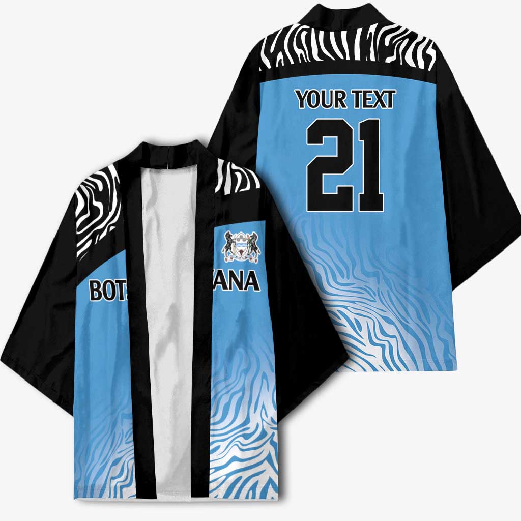 Botswana Cricket Custom Kimono Baggy Blues Zebra Skins Pattern - Wonder Print Shop