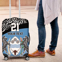 Botswana Cricket Custom Luggage Cover Baggy Blues Zebra Skins Pattern - Wonder Print Shop