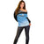Botswana Cricket Custom Off Shoulder Sweater Baggy Blues Zebra Skins Pattern - Wonder Print Shop