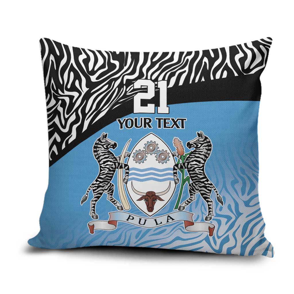 Botswana Cricket Custom Pillow Cover Baggy Blues Zebra Skins Pattern - Wonder Print Shop