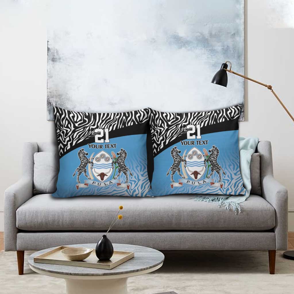 Botswana Cricket Custom Pillow Cover Baggy Blues Zebra Skins Pattern - Wonder Print Shop