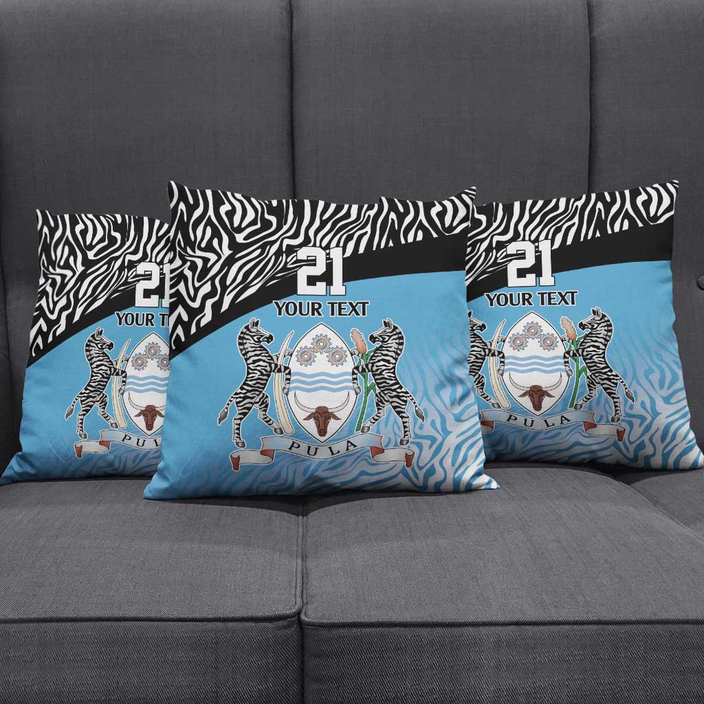 Botswana Cricket Custom Pillow Cover Baggy Blues Zebra Skins Pattern - Wonder Print Shop