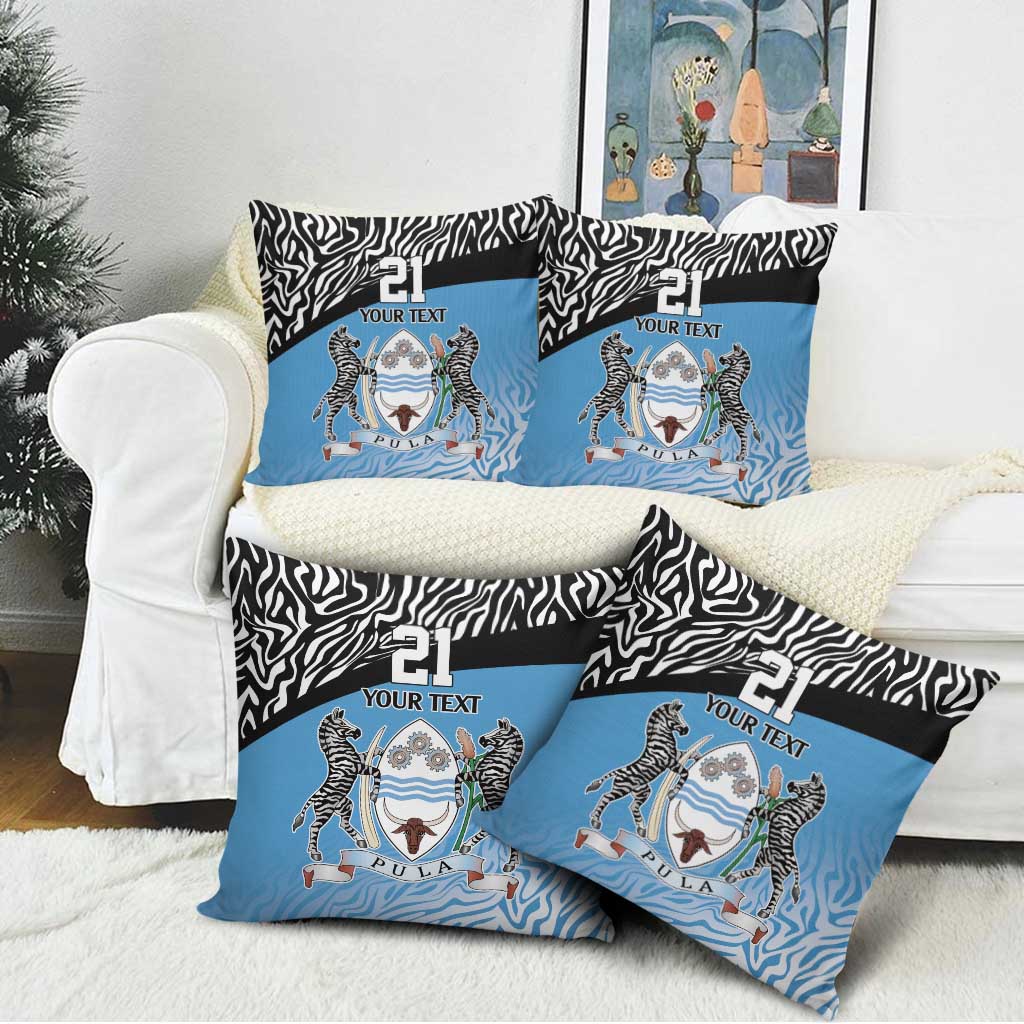 Botswana Cricket Custom Pillow Cover Baggy Blues Zebra Skins Pattern - Wonder Print Shop