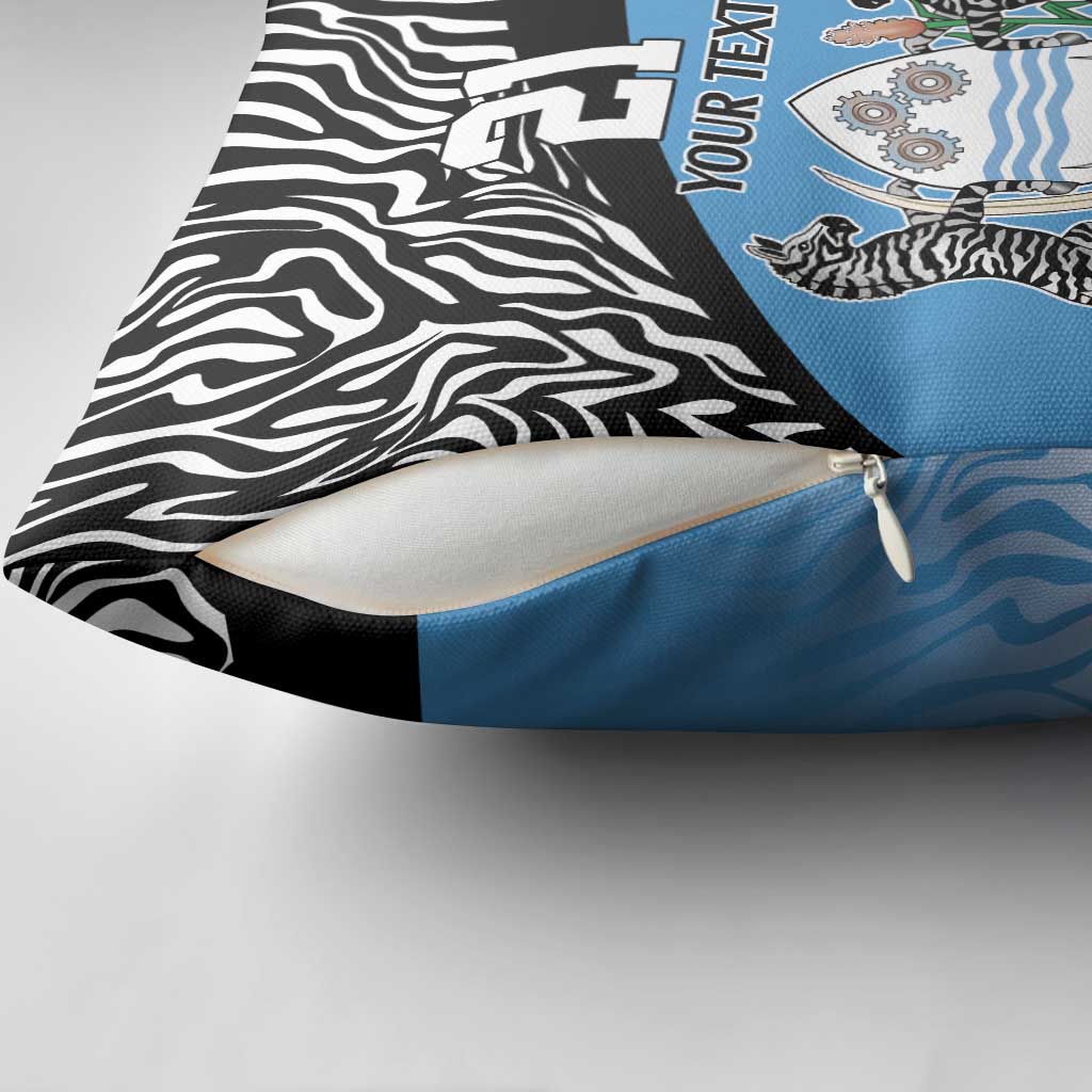 Botswana Cricket Custom Pillow Cover Baggy Blues Zebra Skins Pattern - Wonder Print Shop