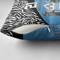 Botswana Cricket Custom Pillow Cover Baggy Blues Zebra Skins Pattern - Wonder Print Shop