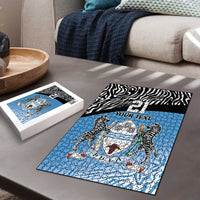 Botswana Cricket Custom Puzzle Baggy Blues Zebra Skins Pattern - Wonder Print Shop