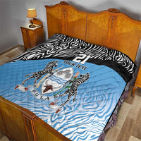 Botswana Cricket Custom Quilt Baggy Blues Zebra Skins Pattern - Wonder Print Shop