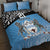 Botswana Cricket Custom Quilt Bed Set Baggy Blues Zebra Skins Pattern - Wonder Print Shop