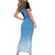 Botswana Cricket Custom Short Sleeve Bodycon Dress Baggy Blues Zebra Skins Pattern - Wonder Print Shop