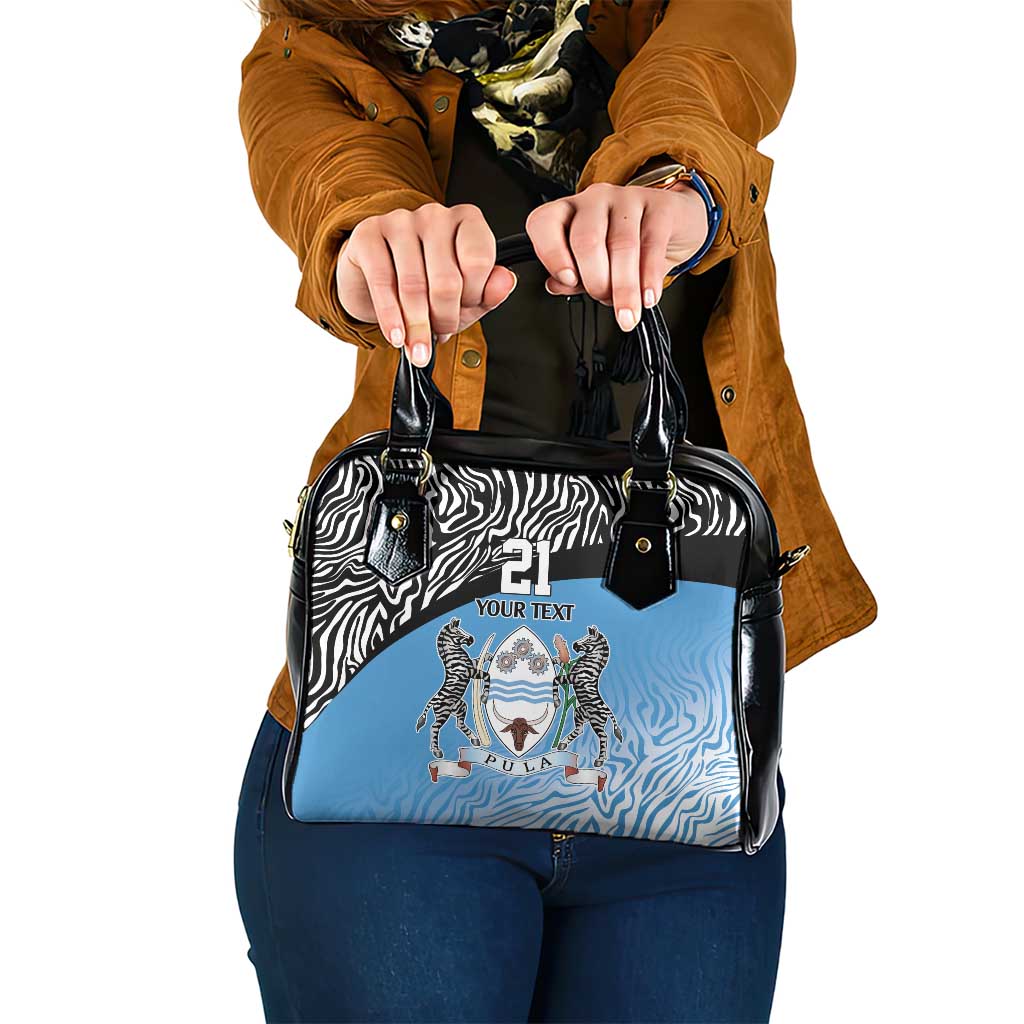 Botswana Cricket Custom Shoulder Handbag Baggy Blues Zebra Skins Pattern - Wonder Print Shop