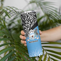 Botswana Cricket Custom Skinny Tumbler Baggy Blues Zebra Skins Pattern - Wonder Print Shop