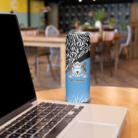Botswana Cricket Custom Skinny Tumbler Baggy Blues Zebra Skins Pattern - Wonder Print Shop