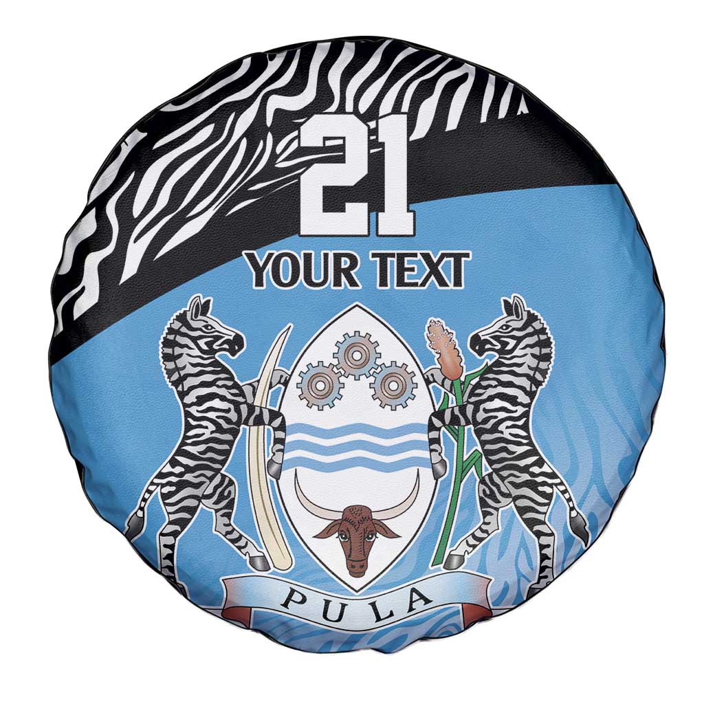Botswana Cricket Custom Spare Tire Cover Baggy Blues Zebra Skins Pattern - Wonder Print Shop