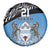 Botswana Cricket Custom Spare Tire Cover Baggy Blues Zebra Skins Pattern - Wonder Print Shop