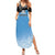 Botswana Cricket Custom Summer Maxi Dress Baggy Blues Zebra Skins Pattern - Wonder Print Shop