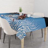 Botswana Cricket Custom Tablecloth Baggy Blues Zebra Skins Pattern - Wonder Print Shop
