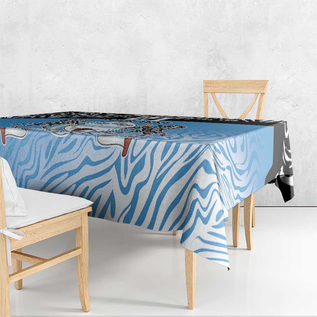 Botswana Cricket Custom Tablecloth Baggy Blues Zebra Skins Pattern - Wonder Print Shop