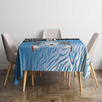 Botswana Cricket Custom Tablecloth Baggy Blues Zebra Skins Pattern - Wonder Print Shop