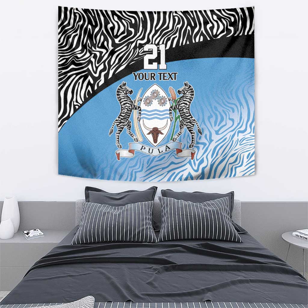 Botswana Cricket Custom Tapestry Baggy Blues Zebra Skins Pattern - Wonder Print Shop
