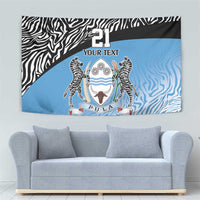 Botswana Cricket Custom Tapestry Baggy Blues Zebra Skins Pattern - Wonder Print Shop