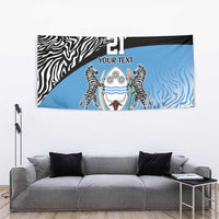 Botswana Cricket Custom Tapestry Baggy Blues Zebra Skins Pattern - Wonder Print Shop