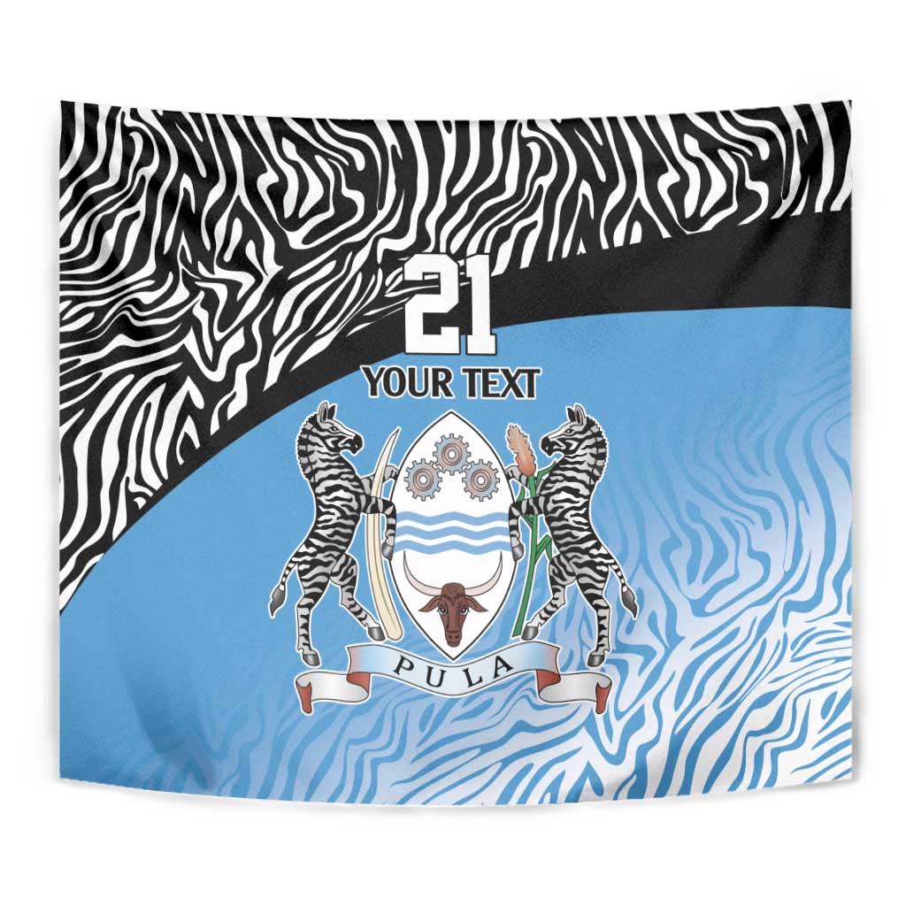 Botswana Cricket Custom Tapestry Baggy Blues Zebra Skins Pattern - Wonder Print Shop