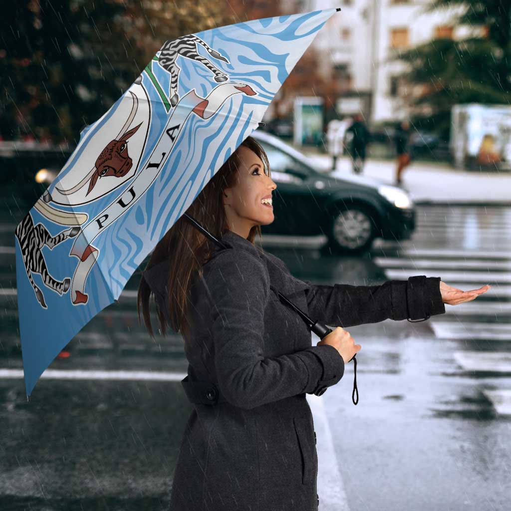 Botswana Cricket Custom Umbrella Baggy Blues Zebra Skins Pattern - Wonder Print Shop