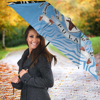Botswana Cricket Custom Umbrella Baggy Blues Zebra Skins Pattern - Wonder Print Shop